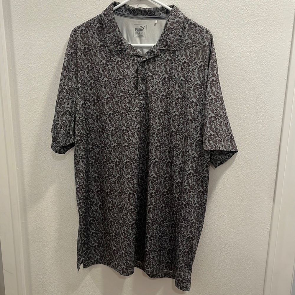 Puma men’s golf shirt. Leaf print